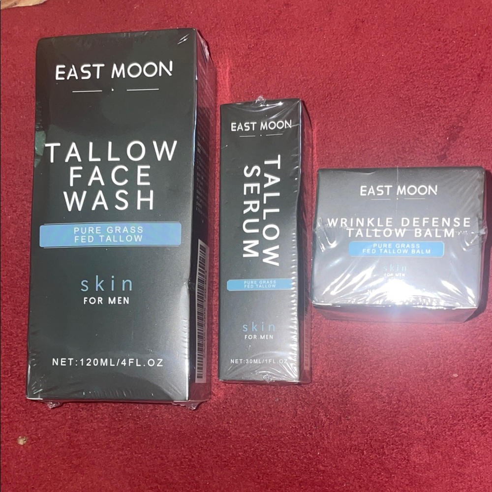 East Moon 3PCS Skin Care For Men,Tallow Balm Face Moisturizer